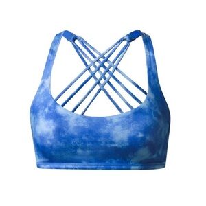 Lululemon Free To Be Wild Bra in Mini Tidal Trip Pipe Dream Blue Sports Workout